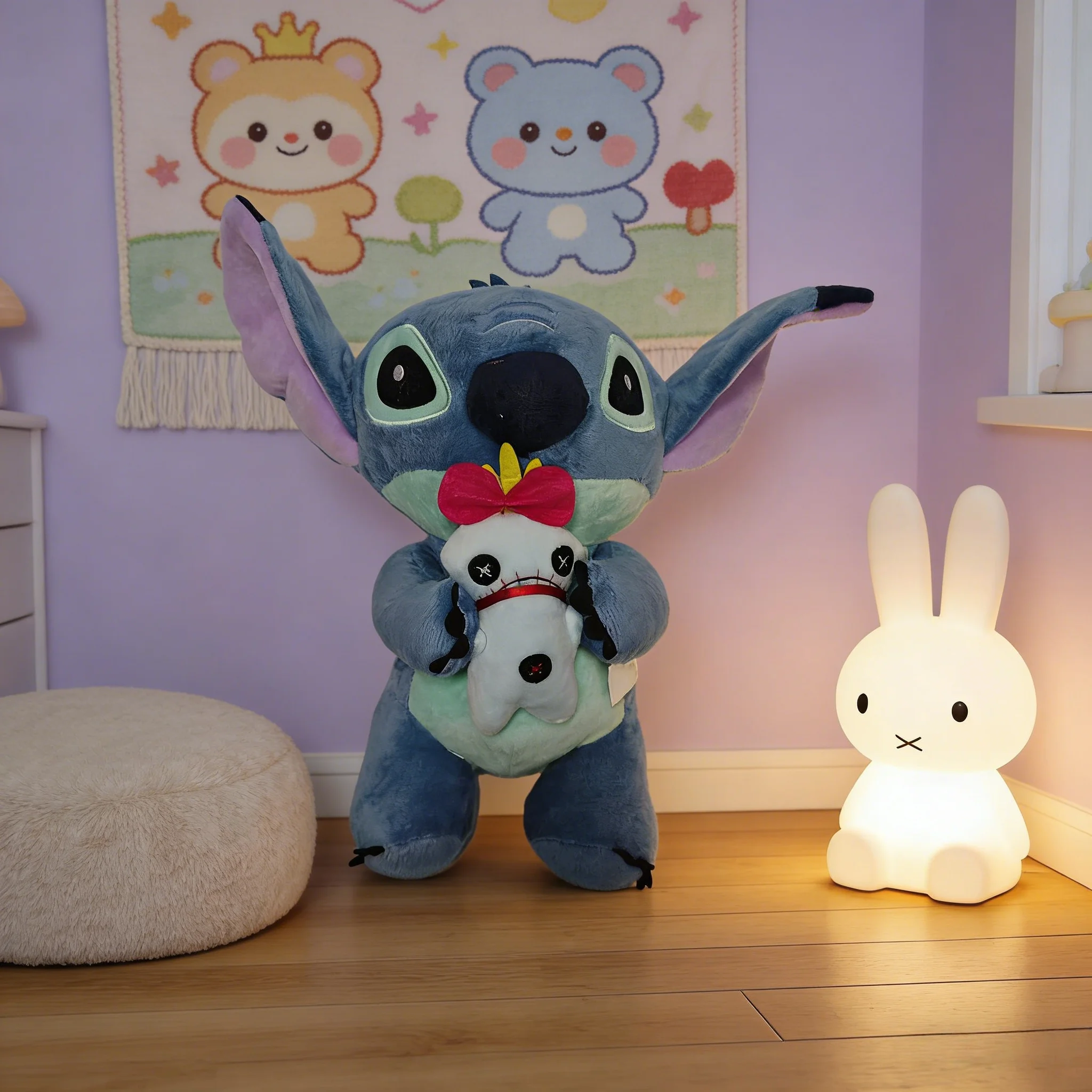 Abordable Anime broderie mignon en peluche poupée mignon dessin animé broderie ange doux en peluche poupée enfants apaisant cadeau d'anniversaire