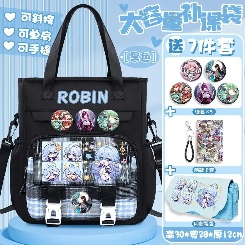 Anime Honkai: Star Rail Game Cos Robin Unisex 2024 New Cute 30x28x12cm Lightweight Large Capacity Tutoring Handbag Gift