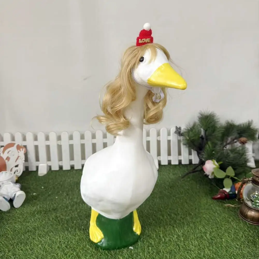 

Миниатюрная фигурка гуся из смолы для микроландшафта, реалистичная, милая, имитация животного, статуэтка для цветочного горшка