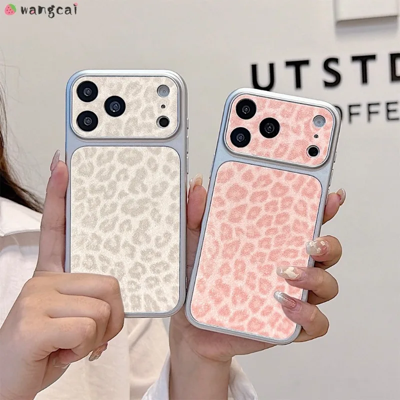For Samsung Galaxy S26 S25 Edge S24 S23 S22 S21 S20 FE Lite Plus Note 20 Ultra Phone Case PU Leather Leopard Print Soft Cover