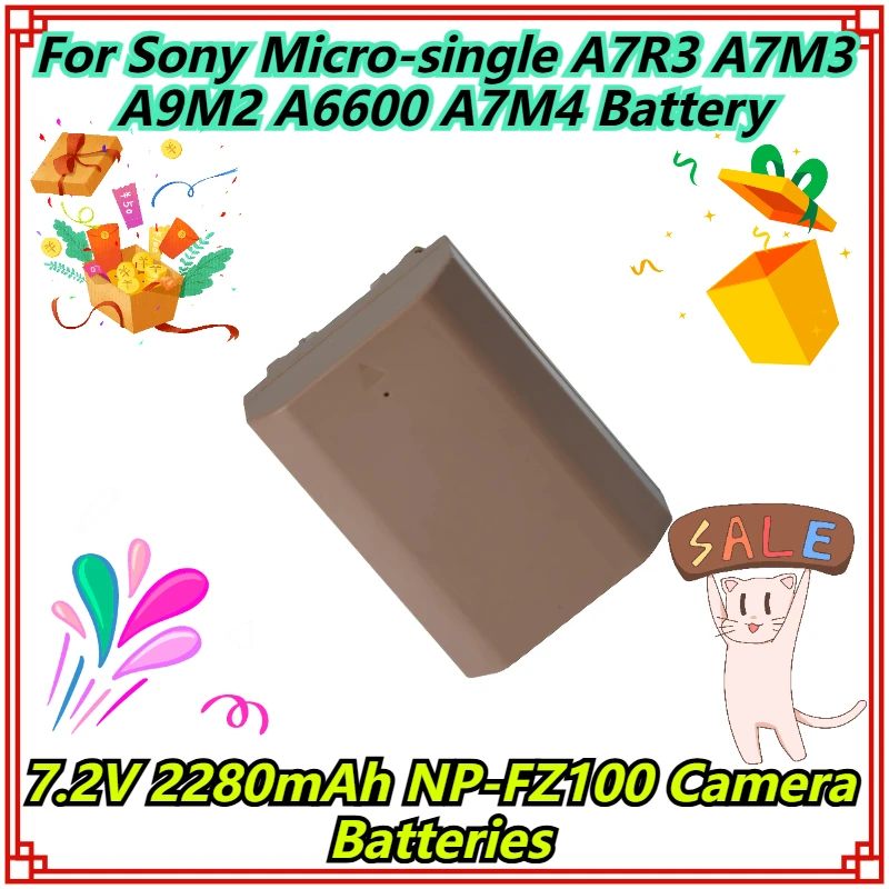 

7.2V 2280mAh NP-FZ100 Camera Batteries For Sony Micro-single A7R3 A7M3 A9M2 A6600 A7M4 Battery