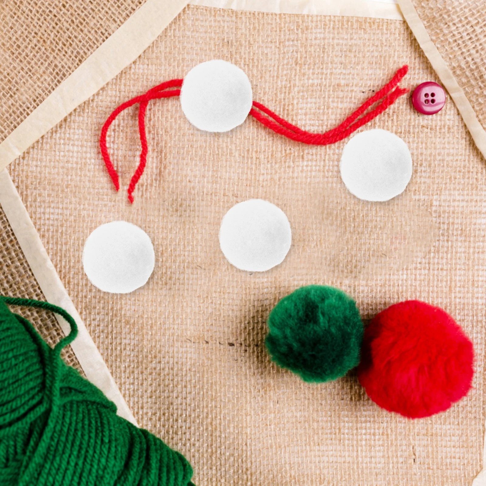 

200Pcs Small Craft Pompoms Pure White Colors Easy Use DIY Project Materials Enhance Creativity Fine Motor Skills Children