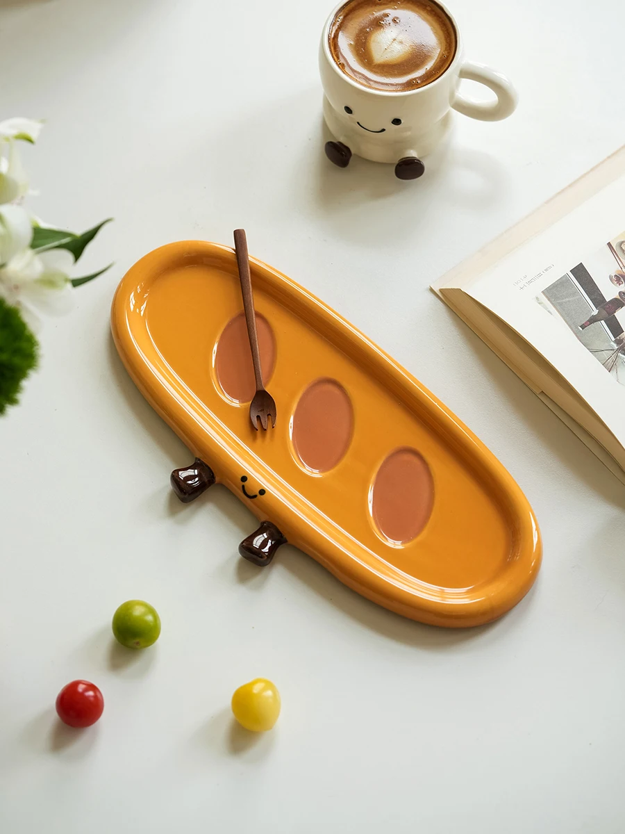 

Ceramic Breakfast Plates Set Elegant & Adorable Sandwich Plates for Kids & Adults Perfect for Single Serve Meals at Home Stylish