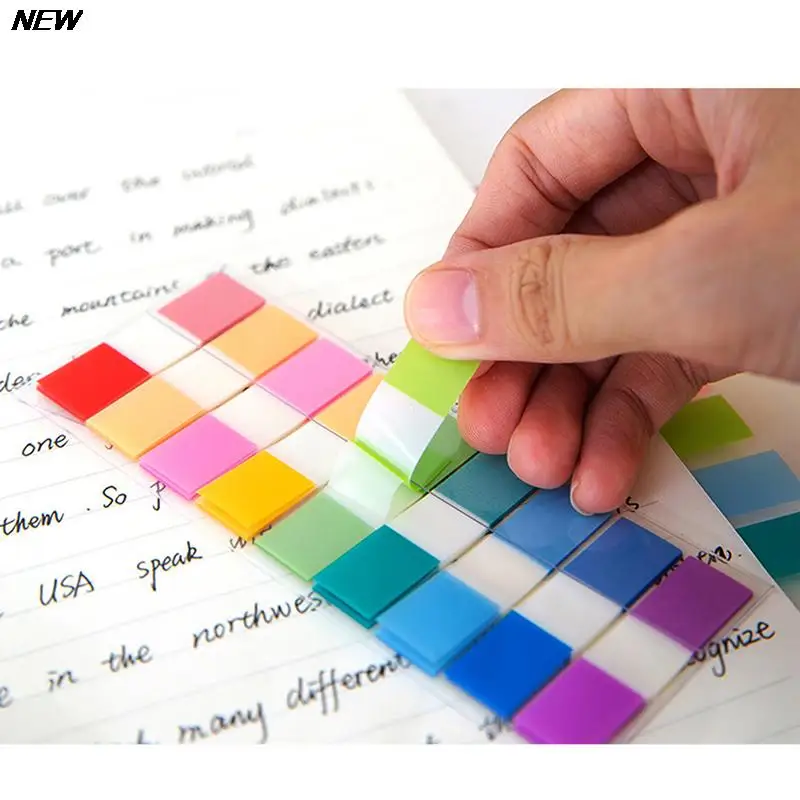 180sheets Fluorescence Label Memo Pad Index Mark Stickers Sticky Notes Bookmarks Memo Pad Notepad Stickers Stationery