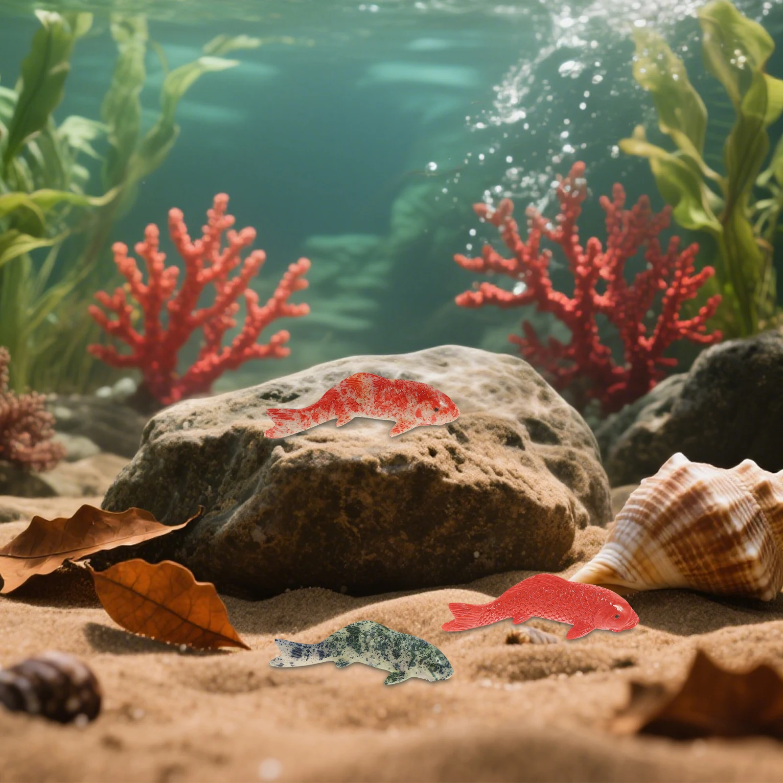 

5Pcs Small Fake Fish Decor Resin Realistic Goldfish Aquarium Tank Supplies Compact Floating Fish Home Office Terrarium