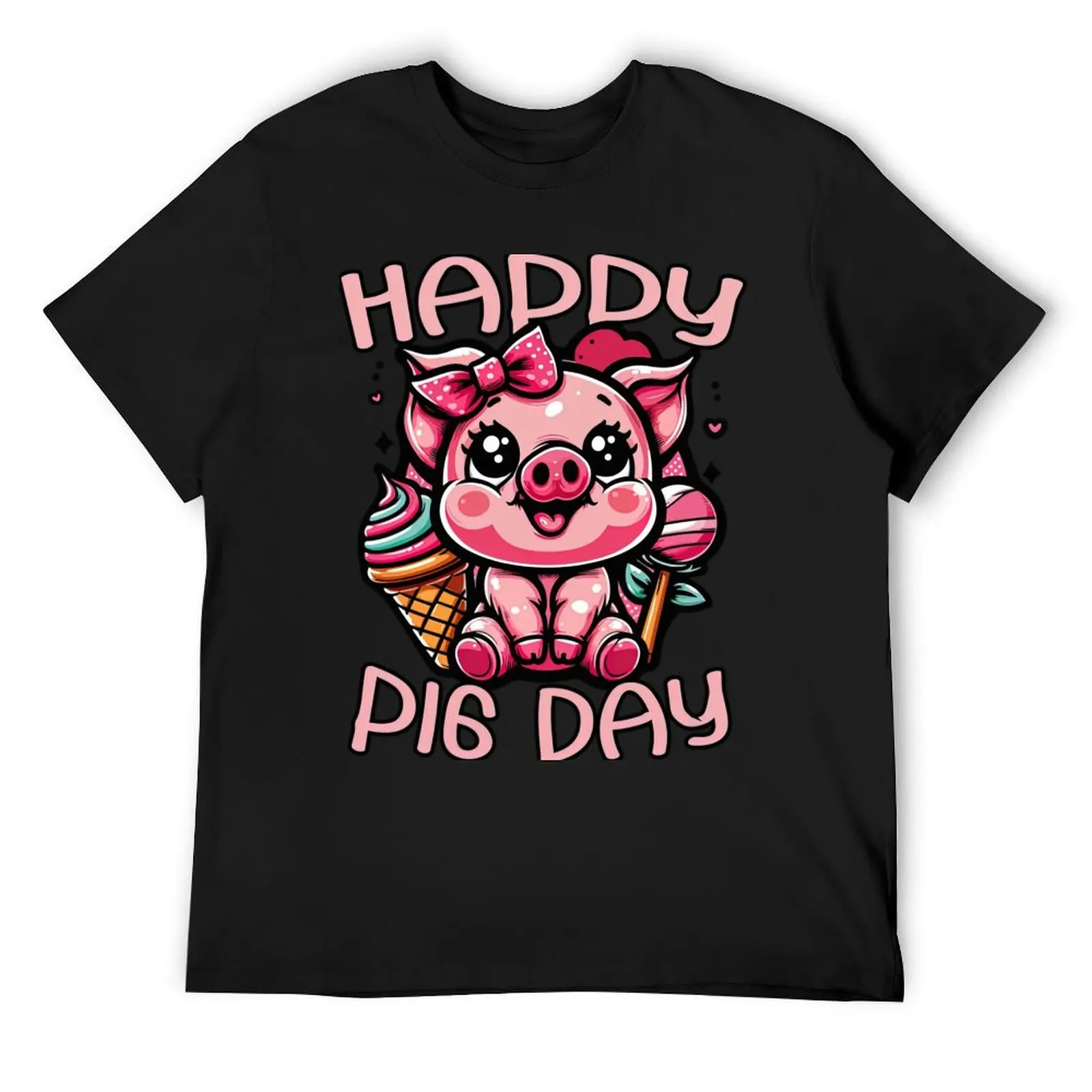 Happy Pig Day Let's Celebrate Our Adorable Porcine Pals! T-Shirt man t shirt basketball graphic tees customs tshirts for men