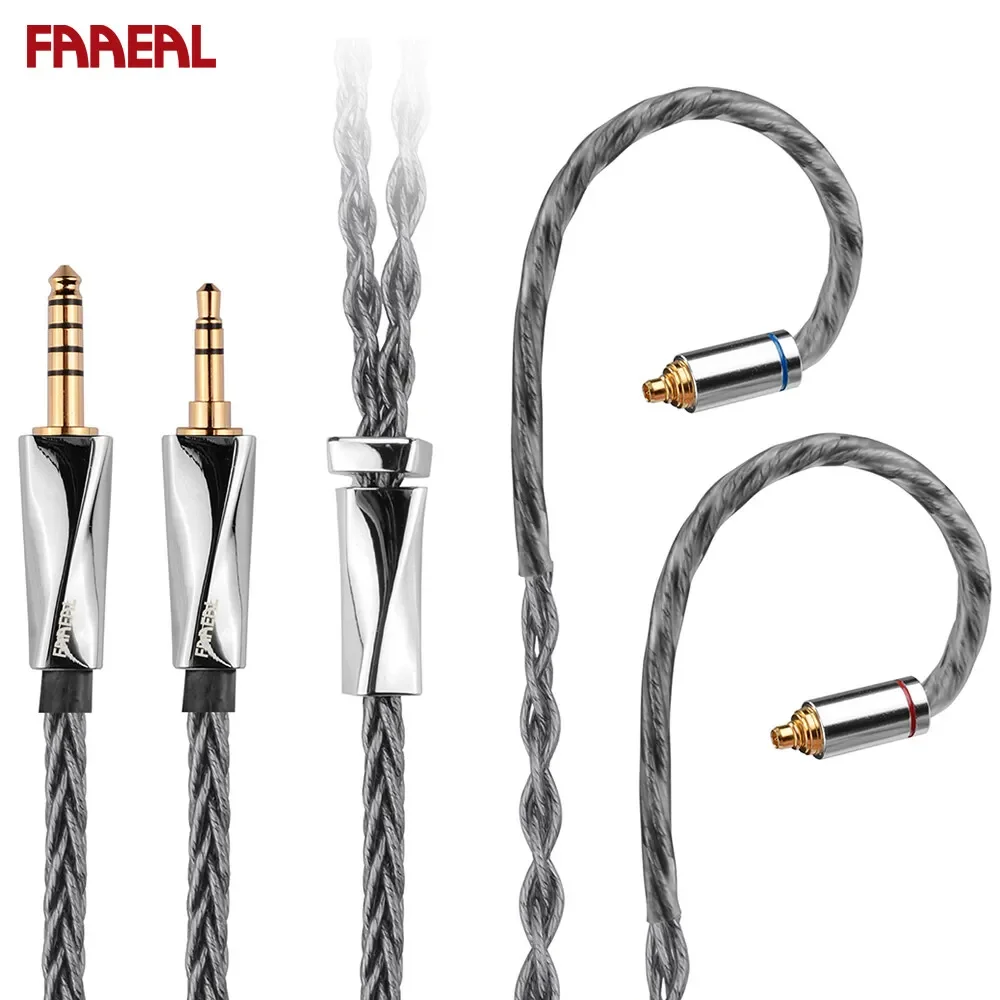 FAAEAL Earphone Upgrade Cable With MMCX Connector Replacement Headphone Line For SE215 SE315 SE425 SE535 SE846 IE900 XBA-A3