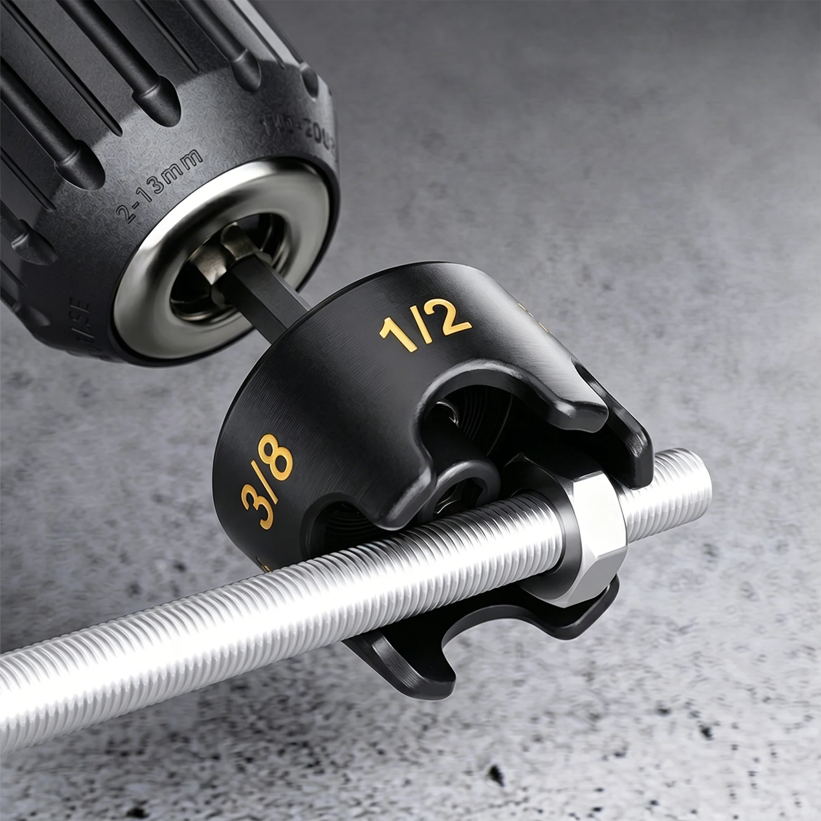 Aluminum Alloy Threaded Rod Nut Runner Tools Nuts Remover Bolt Extractor Tool Nuts Spinning Drill Kit for Impact Drills