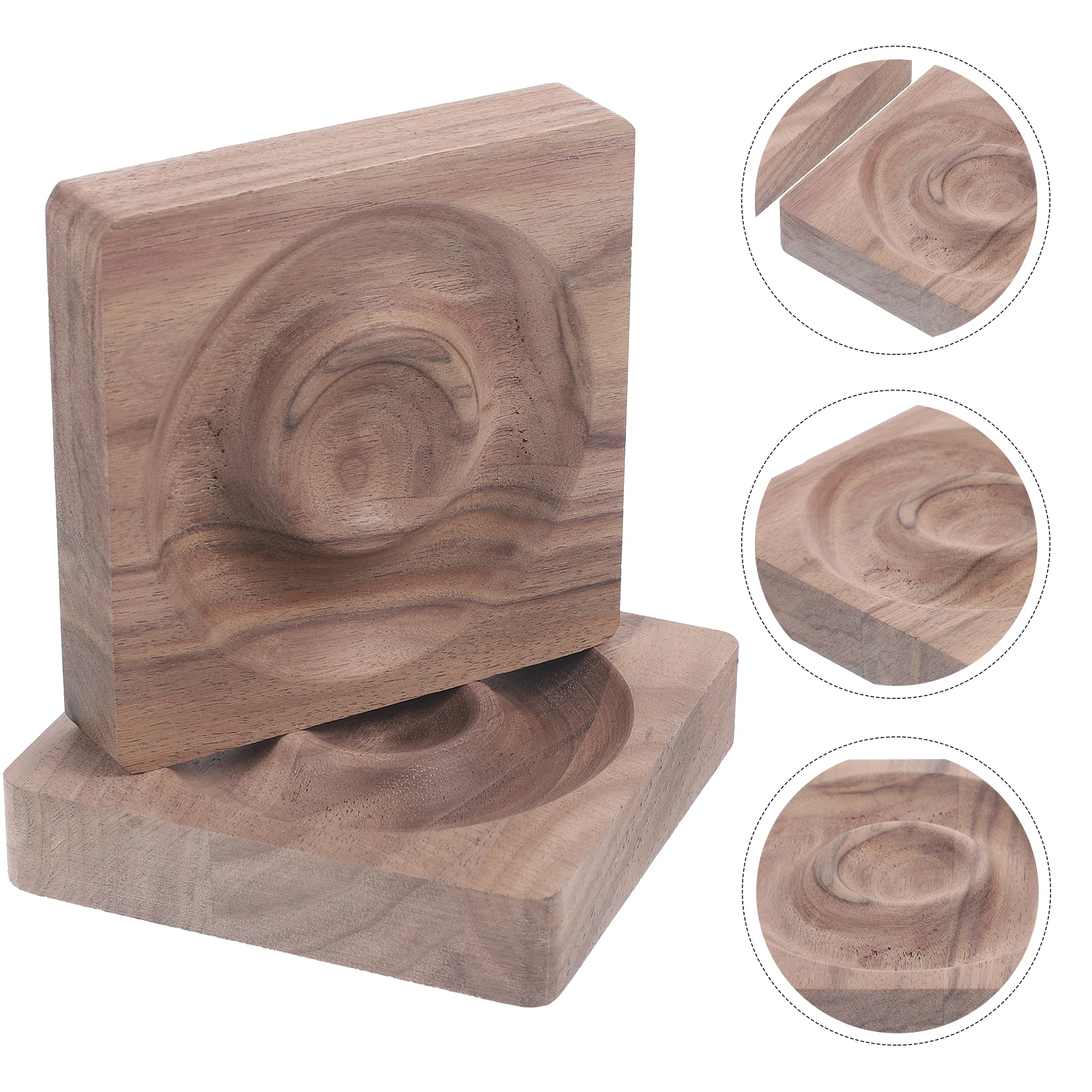

2pcs Jewelry Bracelet Tray Wooden Board Display Storage Beads Rings Coins Beading Plate Home Dorm Decorative Desktop Holder Gift