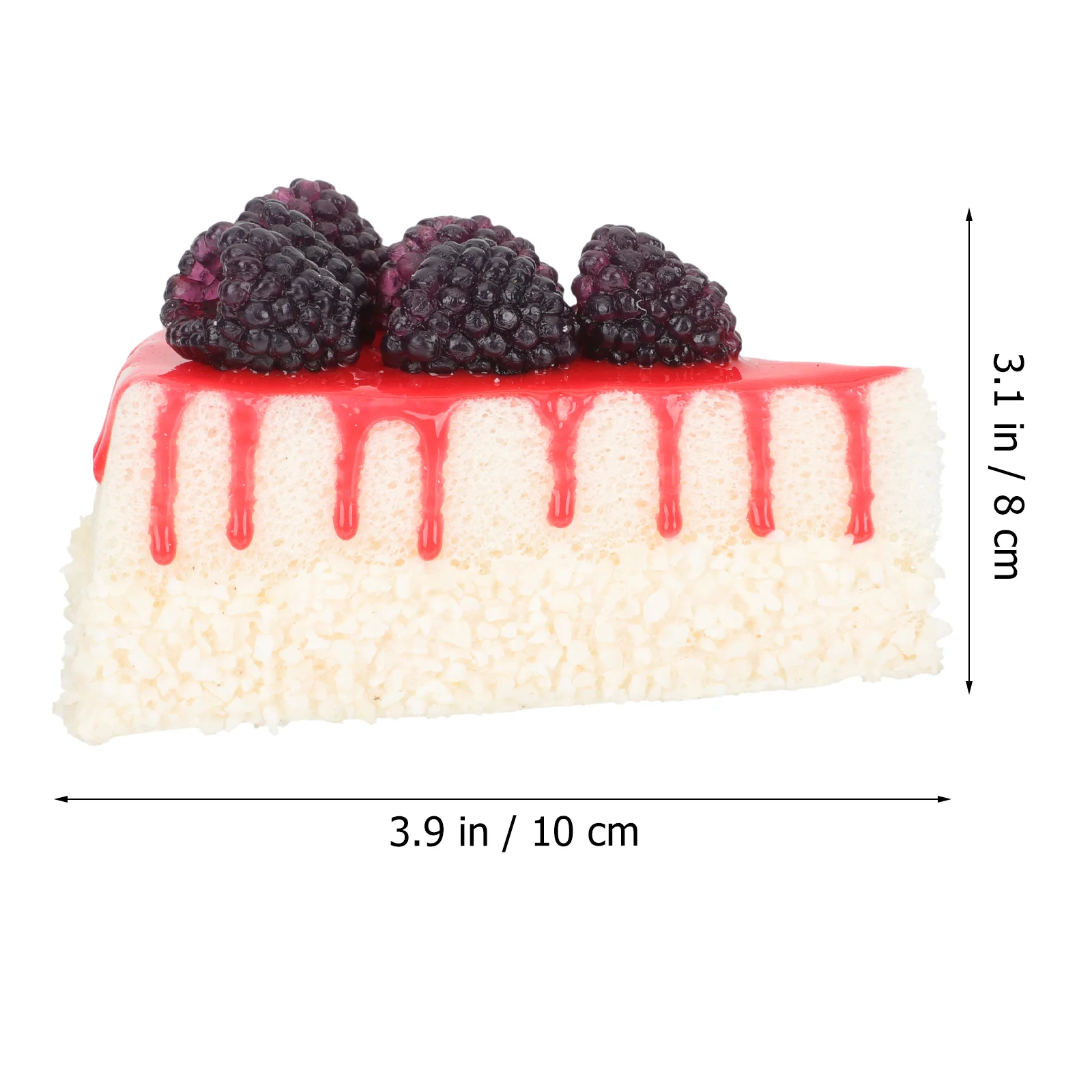 6 Pcs Shop Display Slice Cakes Simulation Model Faux Fruit Lifelike Fake Decorative Hand-torn Calendar