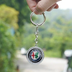 Fashion keychain car accessories keyring accessories For Alfa Romeo 4C 159 Spider Giulia Giulietta 156 Tonale Mito 147 8C GT