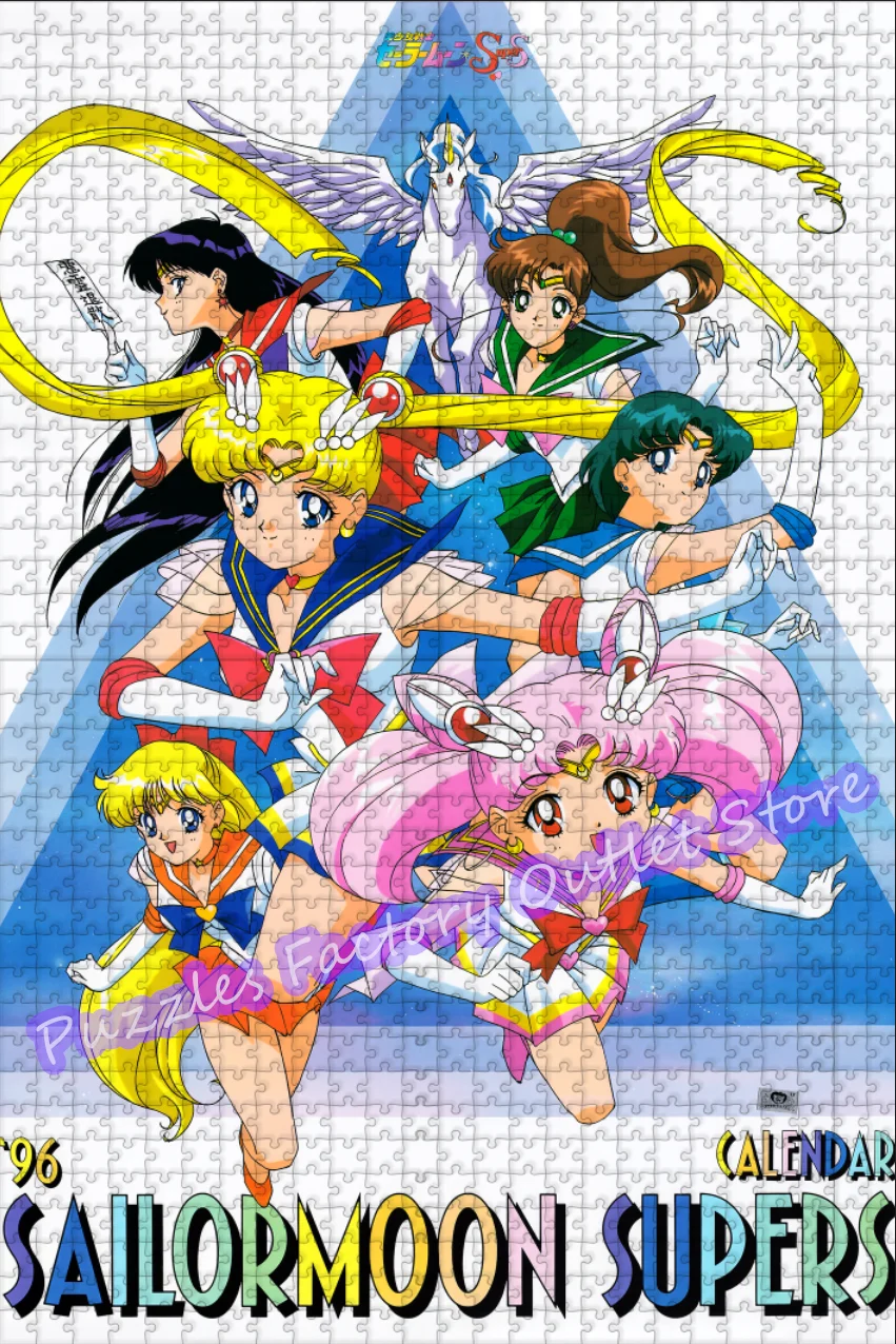 Japanese Beauty Girl 300/500/1000 Pieces Jigsaw Puzzles Sailor Moon Sailor Mercury Sailor Mars Puzzle for Kids Intellectual Toys