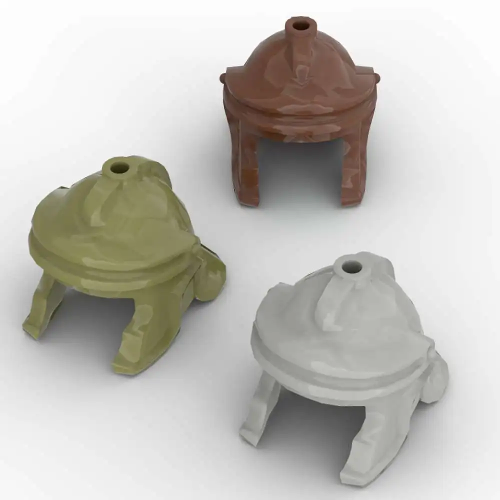 MOC 10PCS 98366 Ancient Helmet Stacking Replaceable Brick Roman Soldier Headgear Building Block Toys Adults Boys Holiday Gifts