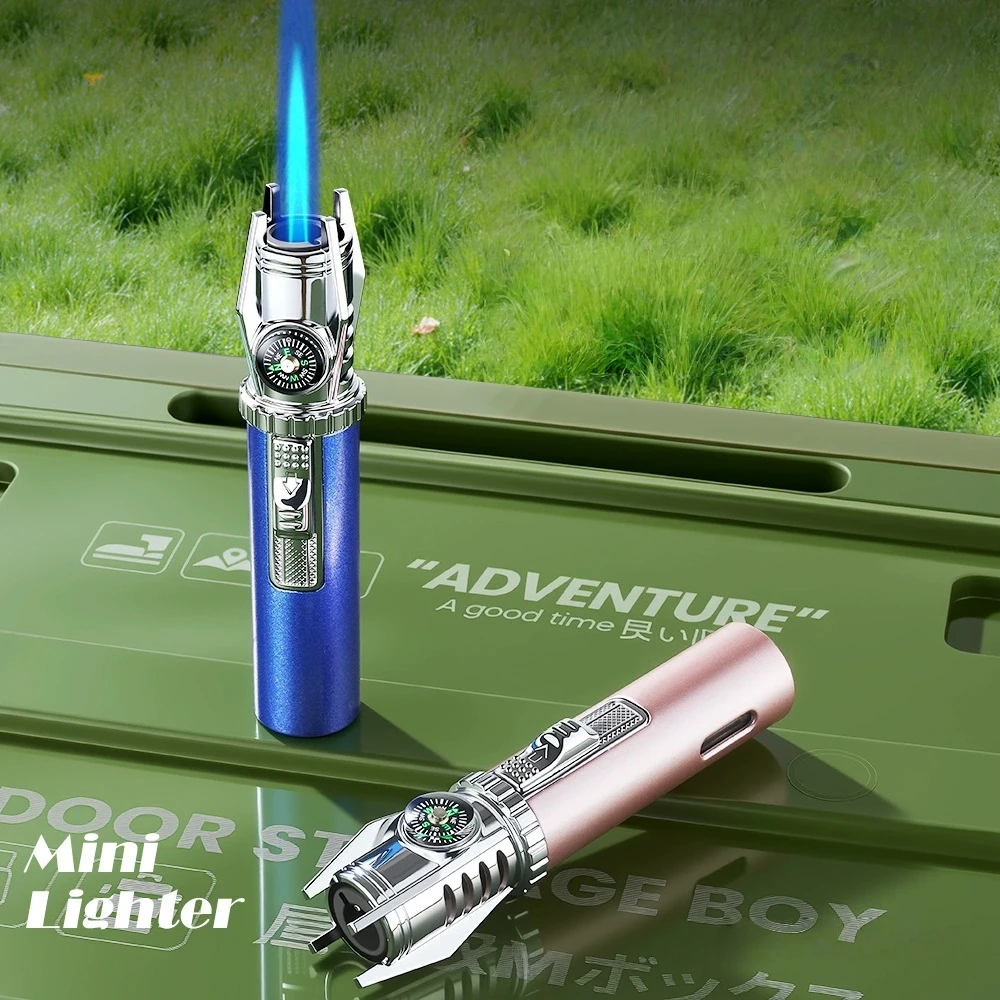 

New Windproof Mini Scepter Planetary Light Sword Spray Gun Lighter Visible Window Inflatable with Compass Portable Lighter