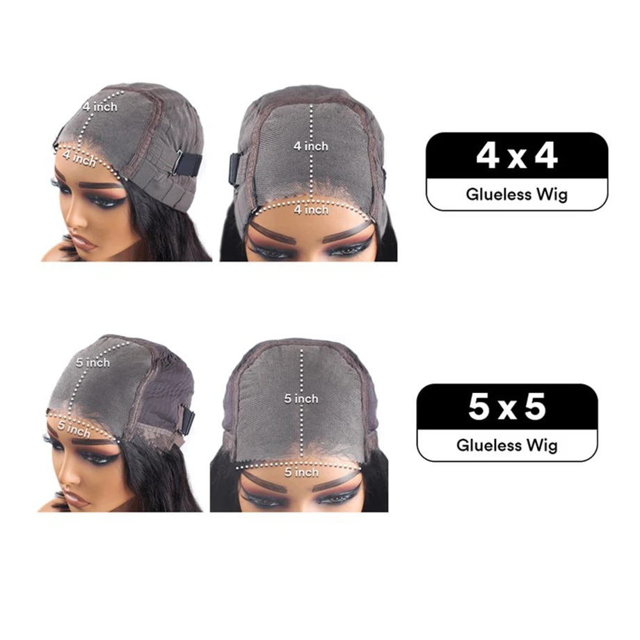 Body Wave Lijmloze Pruik Menselijk Haar Hd Transparante Kant Voorpruik Klaar om te dragen 4x4 5x5 Vetersluiting Pruik Menselijk haar Pruik Voor Vrouwen