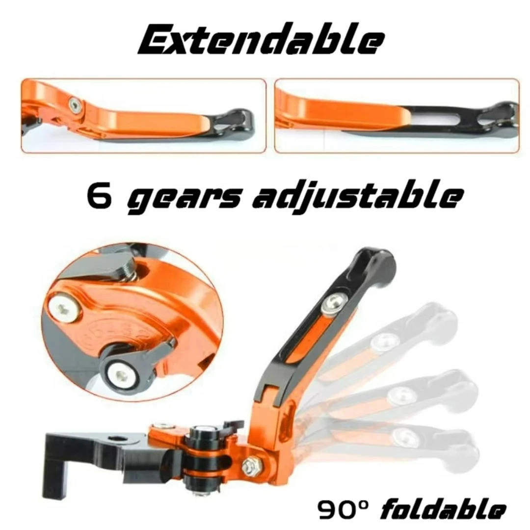 Motorcycle CNC Aluminum 8 Color Accessories Moto Adjustable Foldable Extendable Brake Clutch Lever Modified Moto Handle