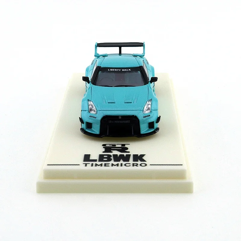 TIJD MICRO 1/64 Nissan GTR3.0 Tiffany Blauwe Auto Legering Speelgoed Motorvoertuig Diecast Metalen Model Kinderen Kerstcadeau Speelgoed voor Jongens