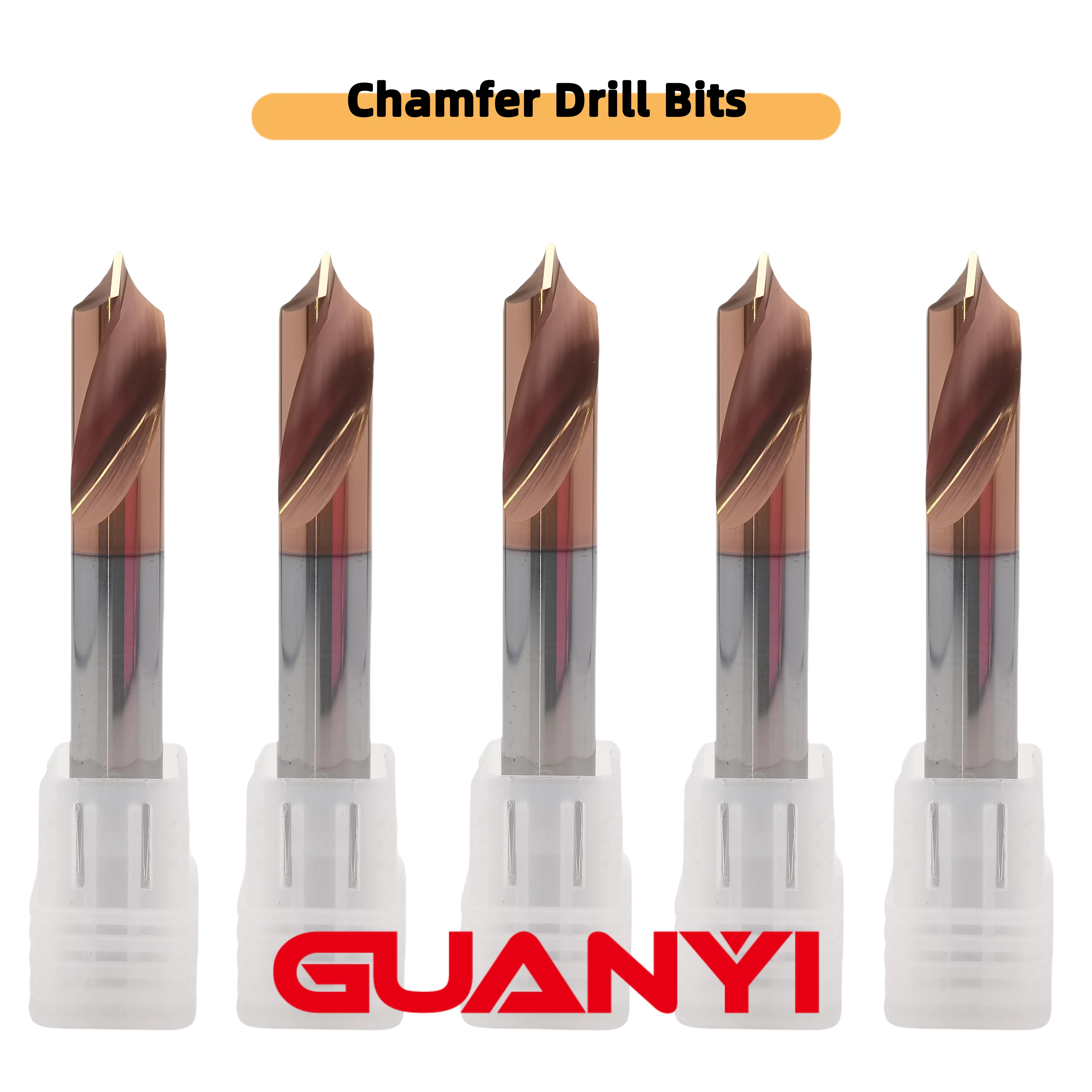 GUANYI 90 Degree Solid Carbide Countersink Chamfer Drill Bits Center Spotting Location Pilot Guide Hole Machine Tools