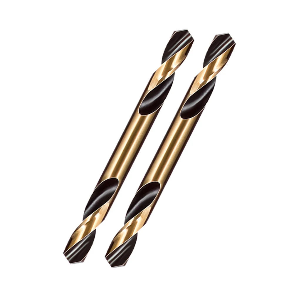 6Pcs HSS Auger Bohrer Bits Doppel-headed Bit 3mm 3,5mm 4mm 4,5mm 5mm 6mm Kopf Für Edelstahl Eisen Aluminium Bohren Werkzeuge