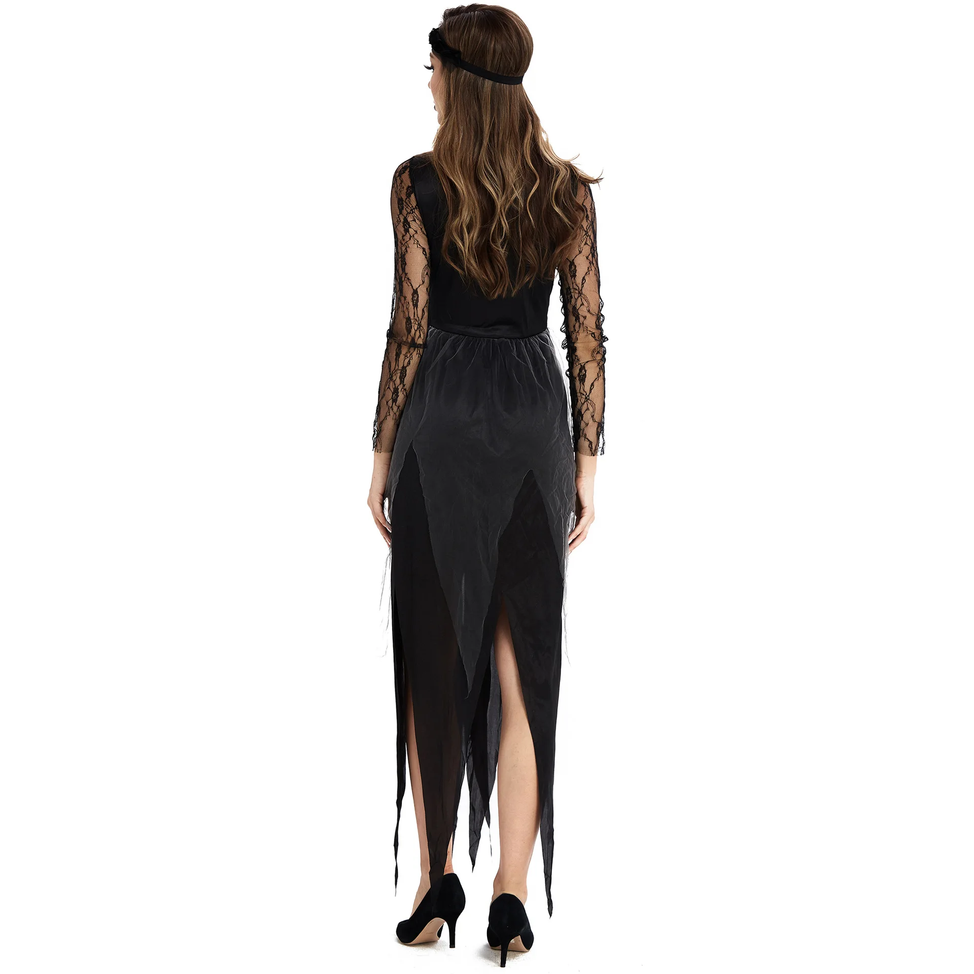 MXXL nouveau loween Zombie mariées fantôme mariée Costume femmes ethnique scène Costume blanc mariage Dr avec taches de sang