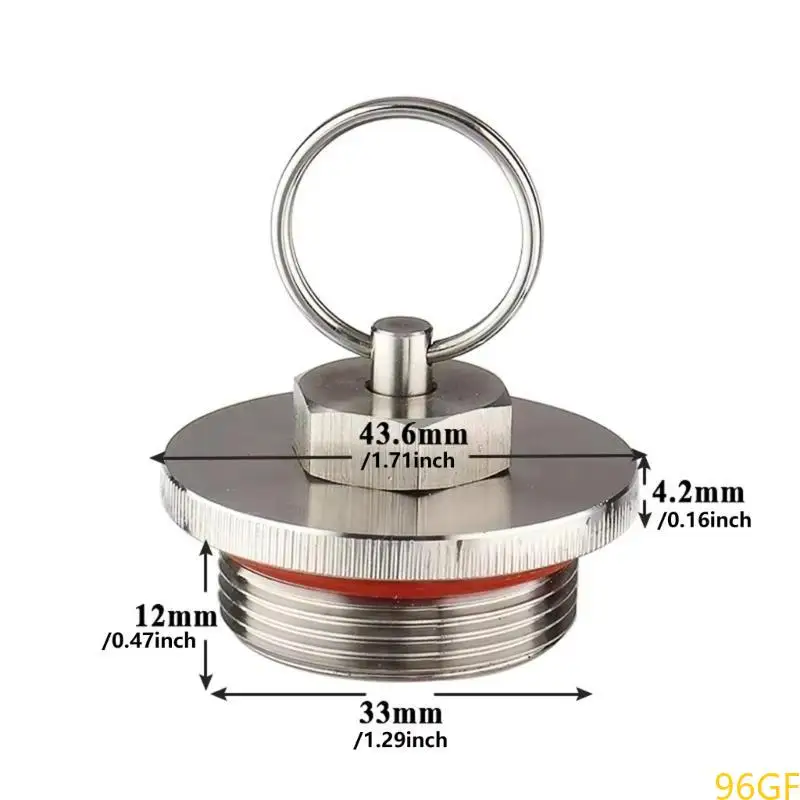 96GF homebrew kegs ครอบคลุมสแตนเลสสองฝาระบายความดันช่องระบายอากาศสำหรับถังเบียร์ที่บ้าน
