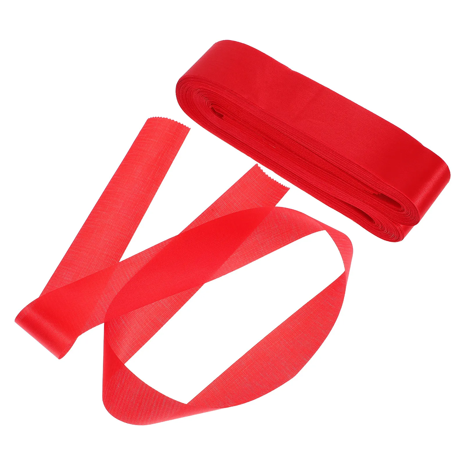 

100Pcs Red Wishing Ribbon Silky Thick Chinese New Year Decoration Spring Festival Wedding Party Wrapping Ribbon