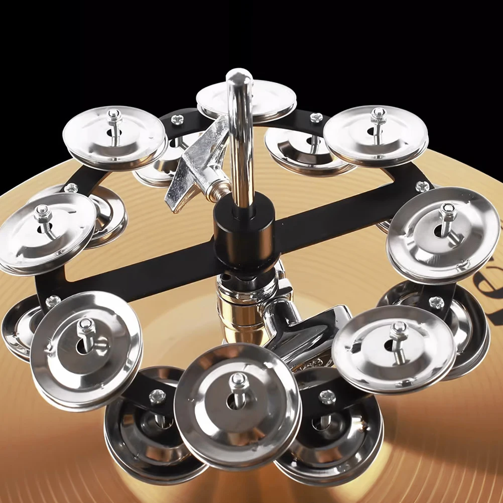 

100 Pcs Drum Kit Accessories Cymbal Tambourine Copper Sheet Steel Replacement Bell for Crash Drum Sets