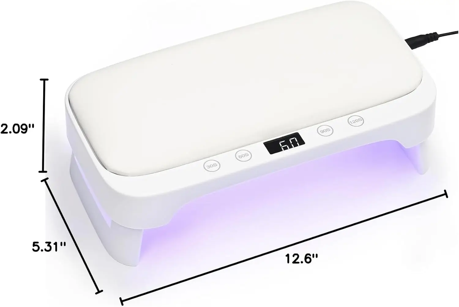 Professional UV Light for Nails, Nail Lamp with Hand Pillow for Arm Rest, 4 Timers Nail Dryer for Nails Tech Salon