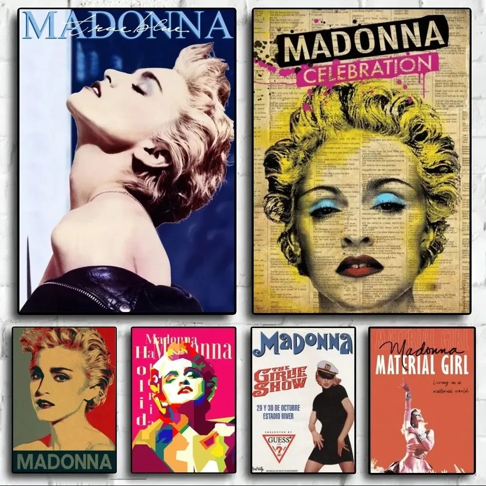 صور حائط للمغني من Madonna لغرفة المعيشة ، ديكور غرفة الخريف ، لوحة قماشية