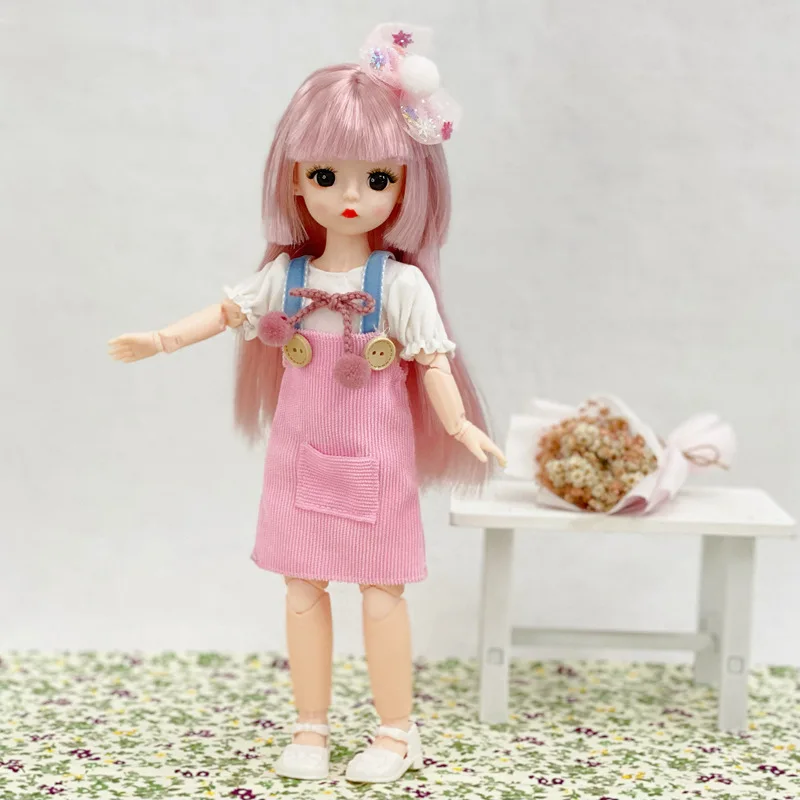 30cm Princess Dolls or Doll Clothes 3D Real Eyedress Up Doll Girl Birthday Gift Toy 1/6 Bjd Doll