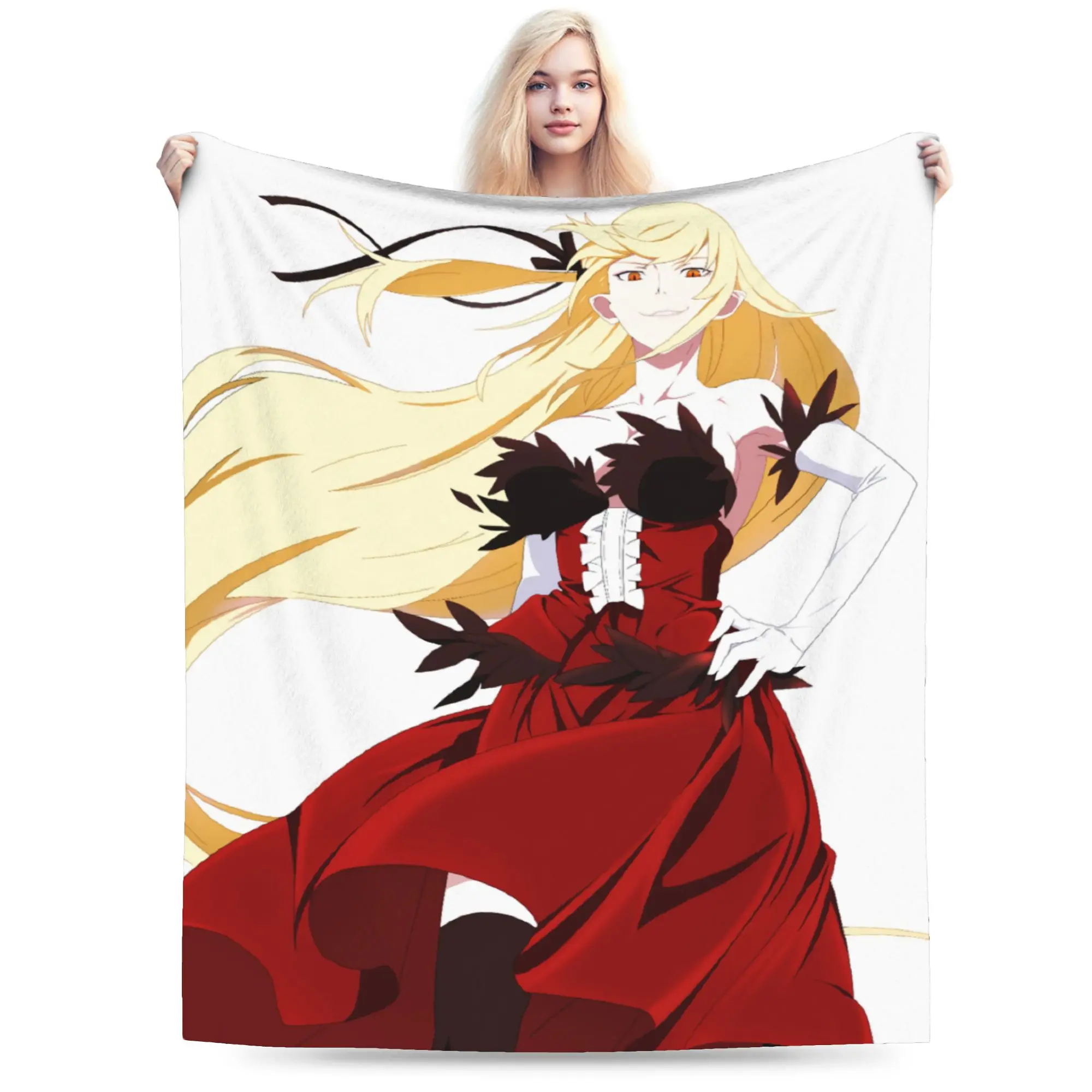 Shinobu Oshino Print Blanket For Men Women Super Soft Cozy  Throw Blankets for Living Room 50x60 Inches Multi-size