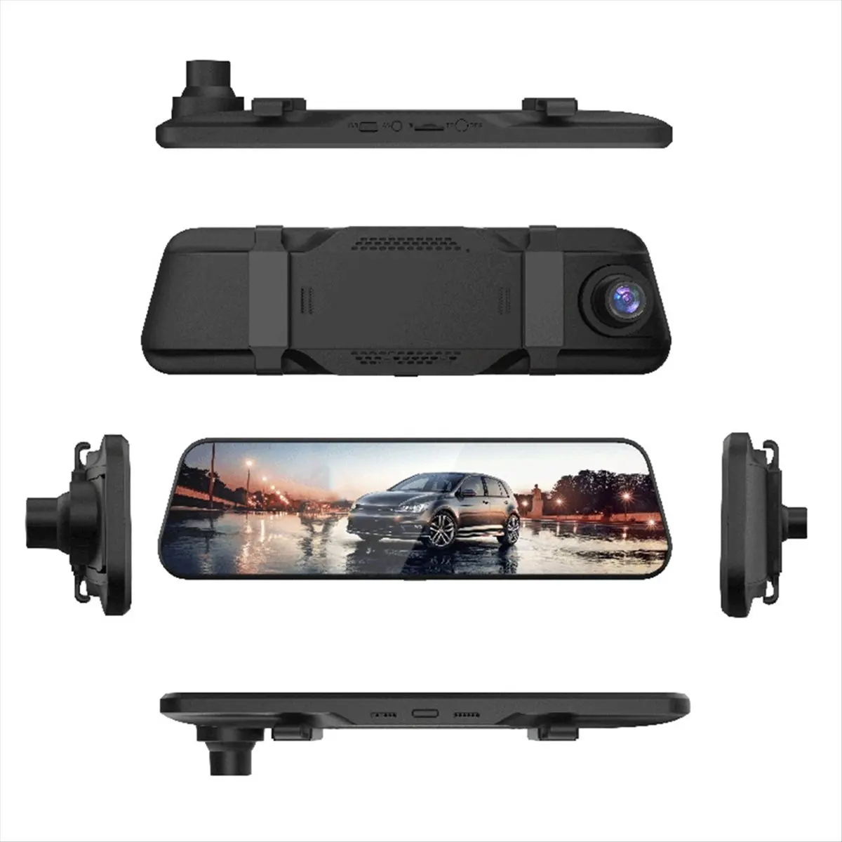 A14M Touch 9.66-Inch Square Screen 1080P HD Wifi Stream Media Rearview Mirror Dash Cam Car Recorder System