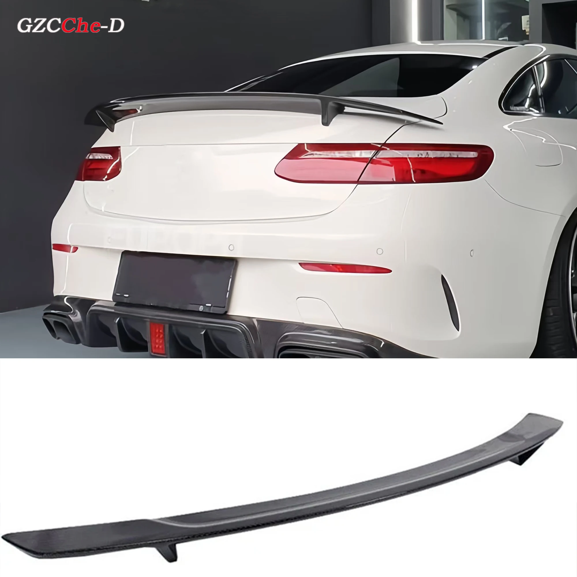 2016-2022 Mercedes Benz E-Class W238 AMG E63 E53 2-door hardtop  modified with carbon fiber material RT type rear spoiler wing
