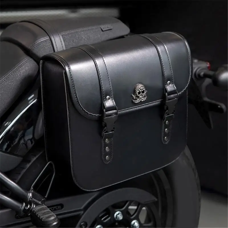 

G7ND Upgrades Leather Motorcycle Side Bags Waterproof Large Capacity Storage Scratches Resistant Saddlebags for Motorbike