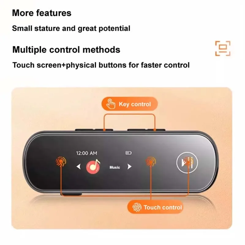 DLHiFi BF02 مشغل MP3 محمول بلوتوث ، مشغل موسيقى رياضي ، مسجل صوت ، قارئ Ebook ، قرص U مع 64G داخلي ، تصميم جديد