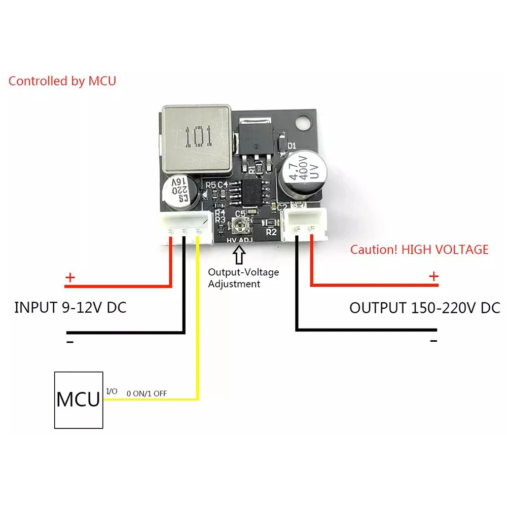 Nixie Tube Booster DC 9V-12V TO 160V - 220V 170V boost High Voltage Power Drive  SZ3-1 QS30-1 IN-14 Tube Glow clock Magic Eye