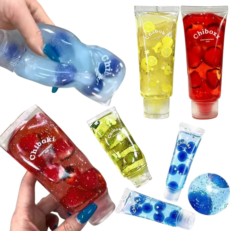 

Fruit Soft Deformable Maltose Toothpaste Squishy Toy Fruit Filled Slow Rebound Squeeze Sensory Stress Relief Blind Box Toy