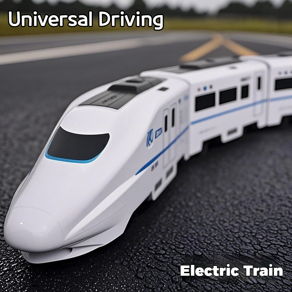 어린이를 위한 고속 전기 기차 장난감, 조명과 소리가 있는 DIY 시뮬레이션 철도차, 소년과 소녀를 위한 교육용 플레이세트