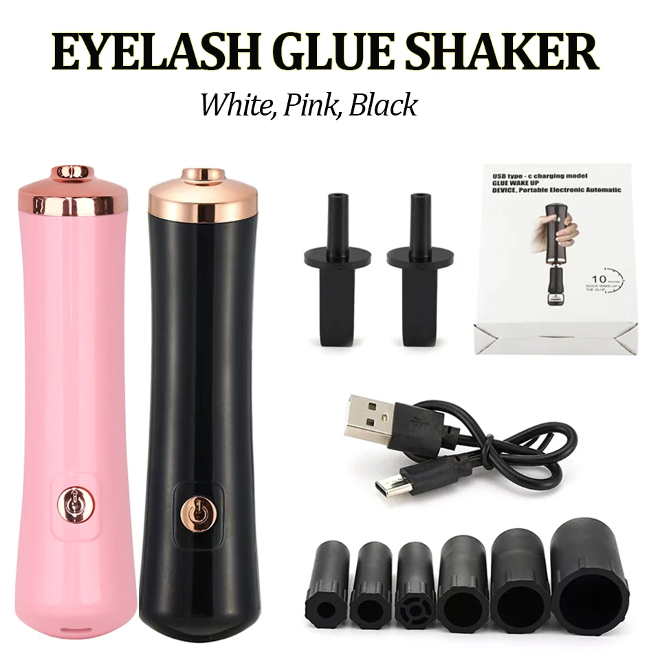 For Nail Polish Tattoo Ink Pigment Liquid Shaking Device Lash Glue Wake Up Machine Eyelash Glue Shaker Electric Type-C Recharge view 6