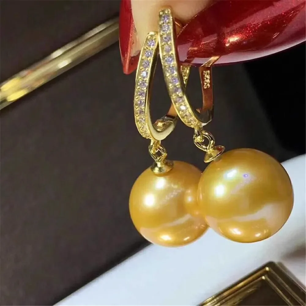 925 Silver Pearl Beads Stud Earrings Setting Base Diy Jewelry Making Findings&Components No Pearl E100