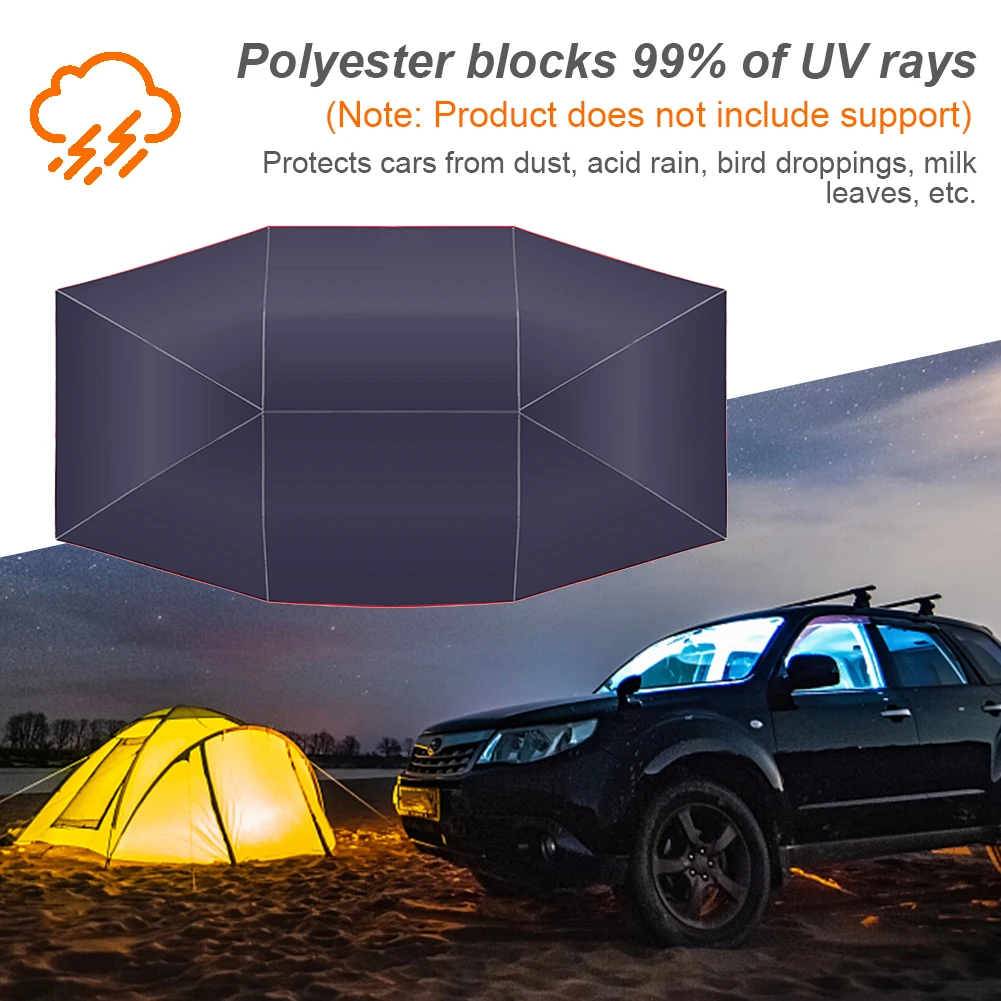 

Movable Carport Tent Anti-UV Vehicle Canopy Protector Waterproof Automobile Protection Umbrella for Outdoor Camping Fishing
