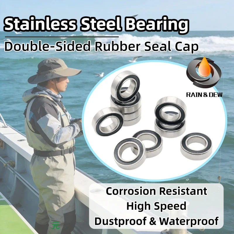 

10 шт. SMR105 2RS 5X10X4 мм, внутренний диаметр 5 мм, шарикоподшипник из нержавеющей стали S608RS S623RS S6900RS S683RS S688RS