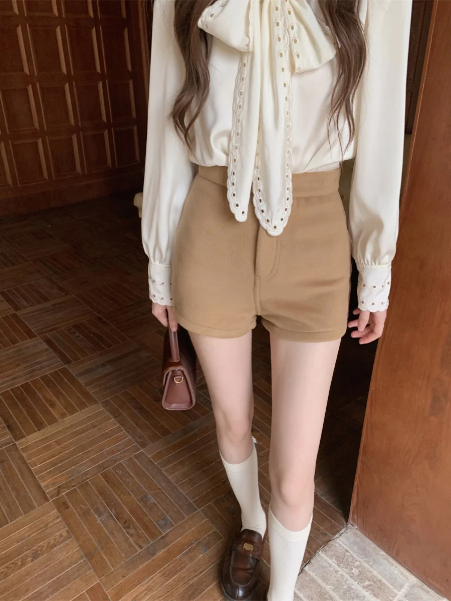 

LXLILIUM Khaki High Waist Knight orts Women's Autumn Winter Slimming Long Legging Polyester Casual Pants Commute Sle