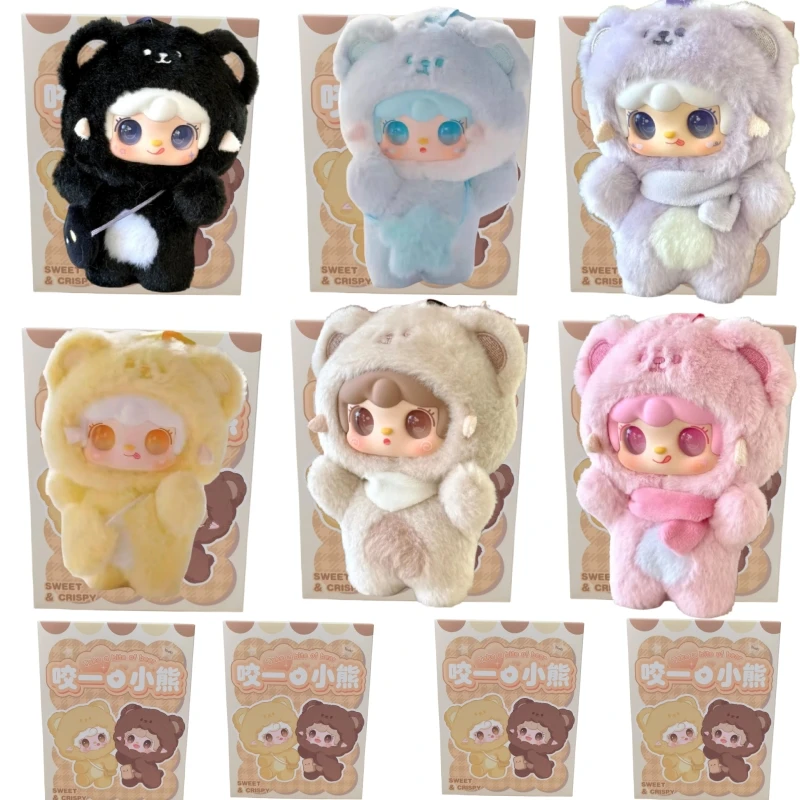 

Новая подлинная Yooki V4 Take A Bite Of Bear, виниловая кукла с лицом, серия слепая коробка, игрушка, подвеска, милая коллекция, украшения, подарок на день рождения