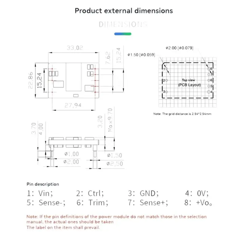 A27F-High Conversion Efficiency 50W DC-DC Isolated Power Supply Module 48V(36-75V) To 5V 10000Mah DC Converter