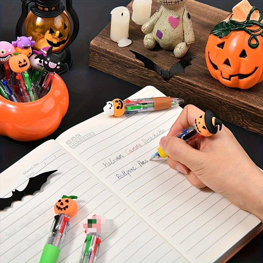 10-100 Stück 10cm Geister-Kürbis Halloween-Themen-Stifte in vier Farben, Halloween-Karneval-Partygeschenke, Geschenktütenfüller, Souvenirpreise – Detail 6