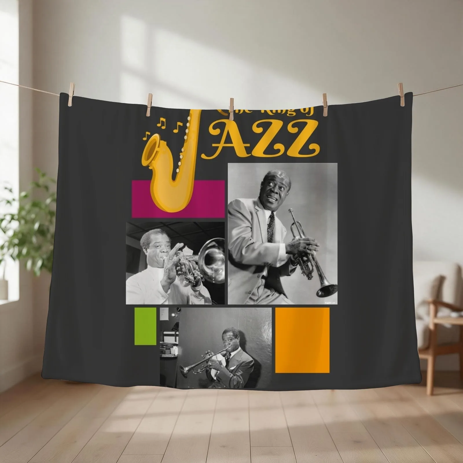 The King of Jazz - Louis Armstrong Throw Blanket Hairys christmas gifts Beach manga Blankets