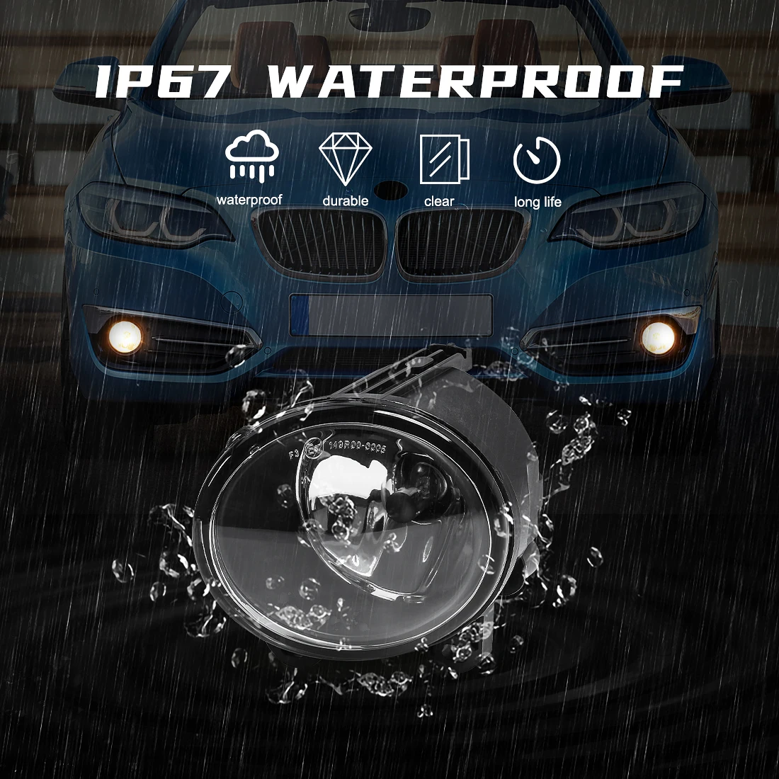 63177839865 63177839866   Para bmw e92 e93 f07 f10 f22 f23 m3 m5 2 3 5 séries luzes de nevoeiro lâmpada dia led halogênio wateproof