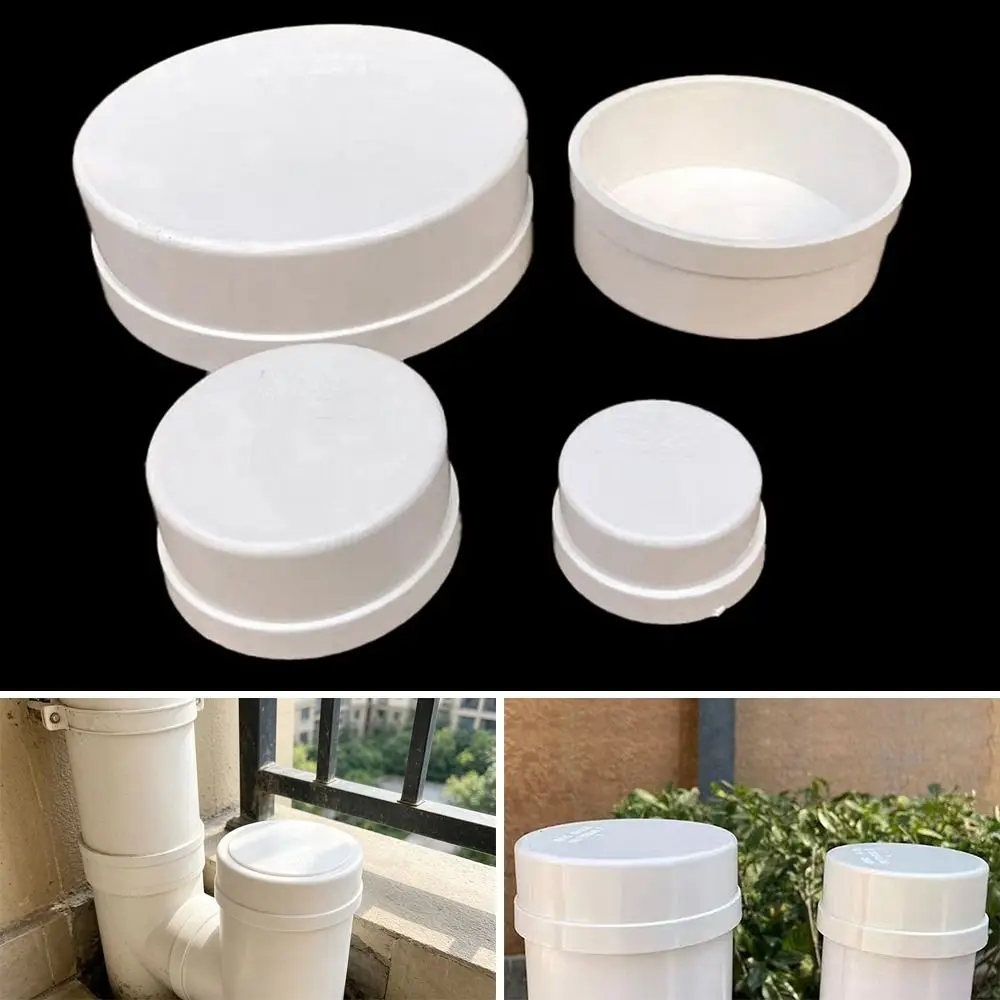 Portable Plastic PVC Pipe Cap Insect Proof 50-200mm Inner Blocking Cap Water Stop Adapter Sewer Pipe Cap Sewer Pipe