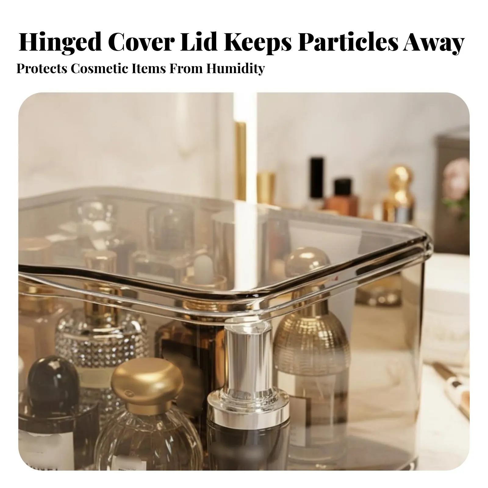 

Clear Lidded Organizer particleresistant Clear Cosmetic Case Easy to Clean adaptable for Teenagers, Teens